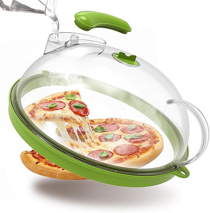 Microwave Splatter Cover with Water Steamer, Upgraded Microwave Cover