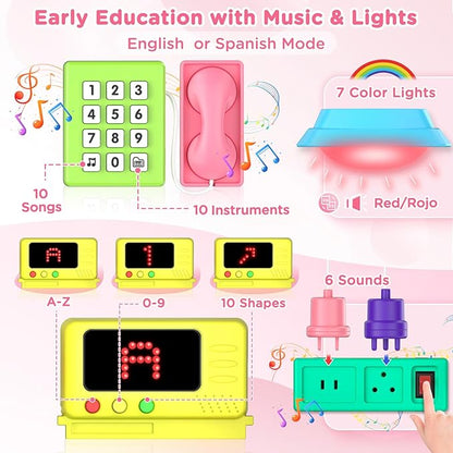Montessori Toys for 1+ Year Old Girl Gifts, Busy Board Educational Toddler Toy Age 1-2, First Christmas 1st Birthday Gifts for 1+ Year Old Girl Boy