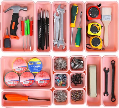 Kutesna 15 PCS Interlocking Desk Drawer Organizer Separator