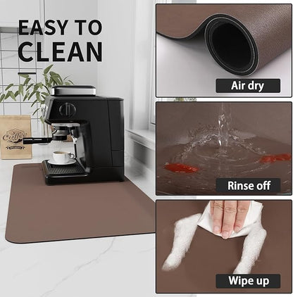 Bloss Coffee Mat, Bar Mat, Hide Stain Absorbent Drying Mat
