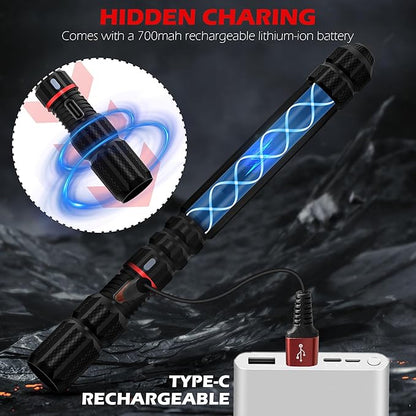 FORTO Rechargeable Pen Light Flashlight, 400 Lumens Small Pocket Flashlight with Clip, IP67 Waterproof, 2 Light Modes, 3-Color Battery Indicator, Type-C Charging, for Inspection,Emergency（2 Pack）