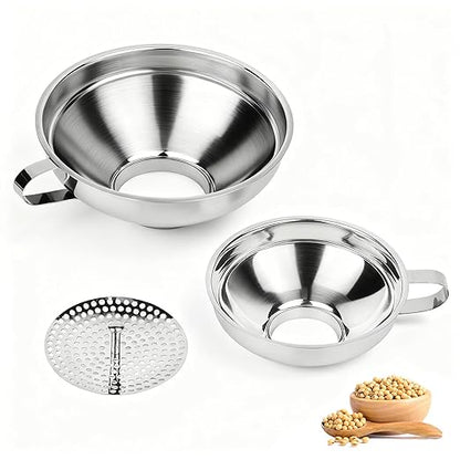 Canning Funnel with Strainer, Wide Mouth Canning Funnels