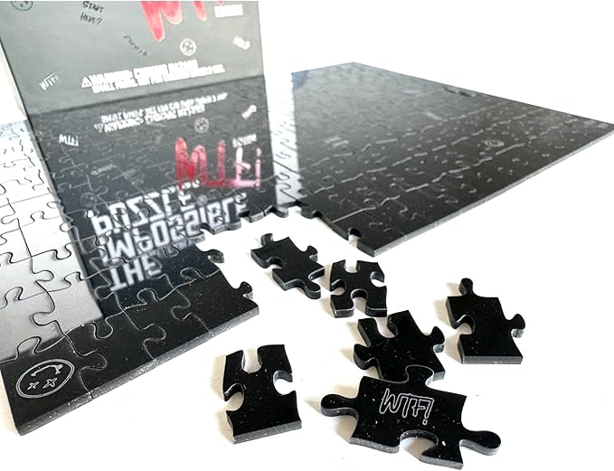 The Clearly Impossible Puzzle ® 100, 200, 500, 1000 Pieces Hard Puzzle for Adults Cool Funny Difficult Puzzles Clear Hardest - (200 Piece WTF Edition)