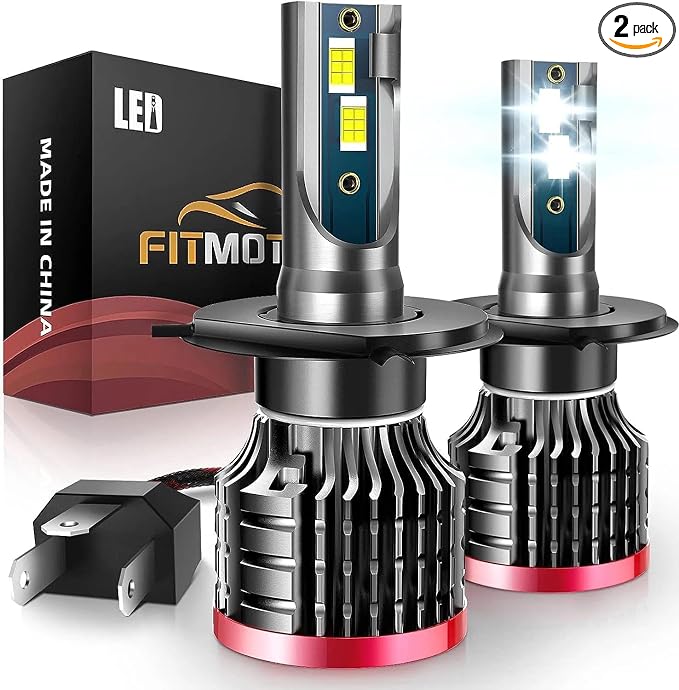 H4/9003 Light Bulb, 16000LM Super Brighter, Plug and Play,6500K Cool White H4 Off Road Light or Fog Light Bulbs Pack of 2