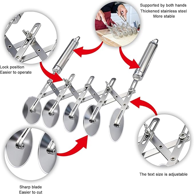 5-Wheel Pastry Cutter & Dough Divider