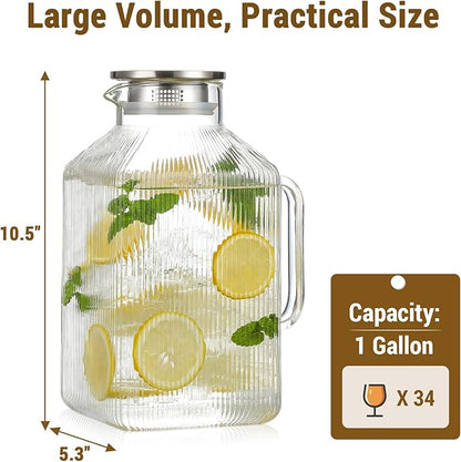 1 Gallon thickened Square Glass Pitcher
