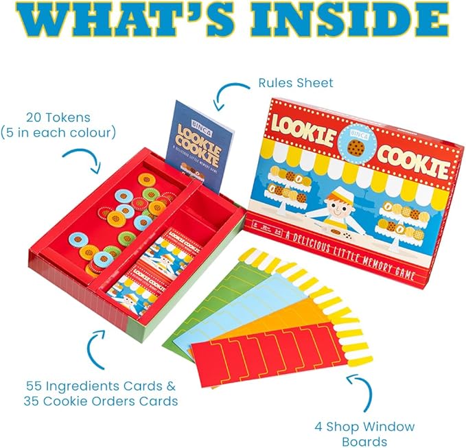 Lookie Cookie - A Memory Card Game for Kids Ages 6 and Up | Fun Memory and Concentration Building Game | Develop Cognitive Skills (2-4 Players)
