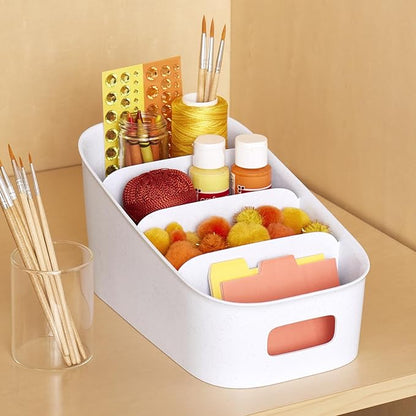 YouCopia ShelfBin Packet Organizer, 4-Tier Stairstep Raised Divided Bin