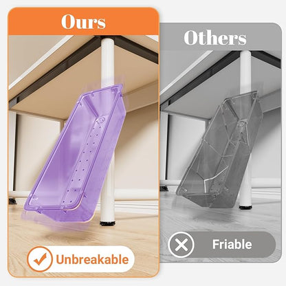 SpaceHacks 15 PCS Clear Plastic Drawer Organizer Set, 4-Size Acrylic Drawer