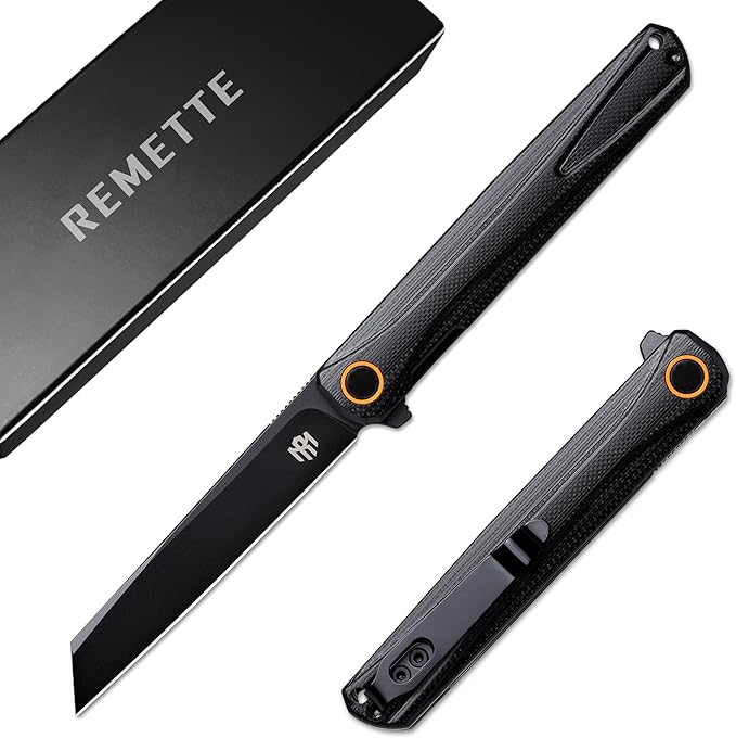 EDC Pocket Knife Canyon, 3.2" D2 Steel Tanto Blade Flip Open,G10 Handle Small Folding Knife with Pocket Clip for Men Women, Sharp Camping Hiking Knives