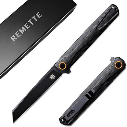EDC Pocket Knife Canyon, 3.2" D2 Steel Tanto Blade Flip Open,G10 Handle Small Folding Knife with Pocket Clip for Men Women, Sharp Camping Hiking Knives