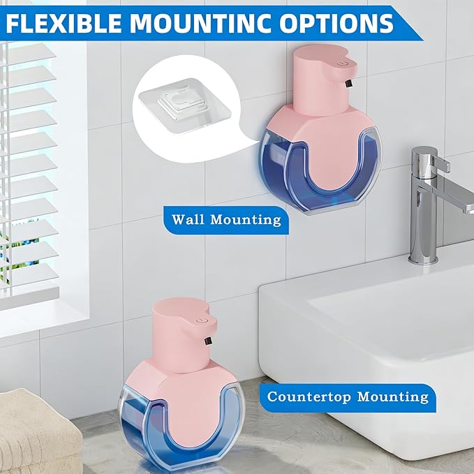 2Pack Automatic Soap Dispenser Touchless, Rechargeable Liquid Soap Dispenser