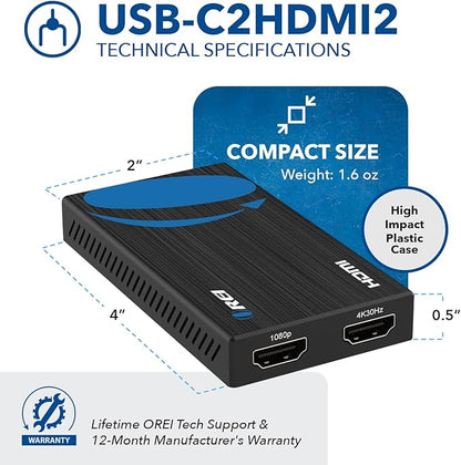 OREI SplitExtend HDMI Splitter Extended Display