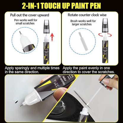 XNA Diamond Black Crystal Pearl-Coat(PXJ/KXJ) for Dodge Ram Touch Up Paint, 2 in 1 Car Scratch Remover with Pen Tip and Brush, Exact Color-Matched for Car Paint Scratch Repair, Quick & Easy Fix Chips and Nicks