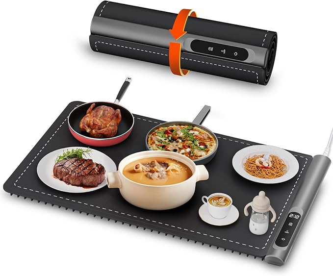 Upgrade Graphene Warming Mat for Food, Food Warming Mat for Countertop