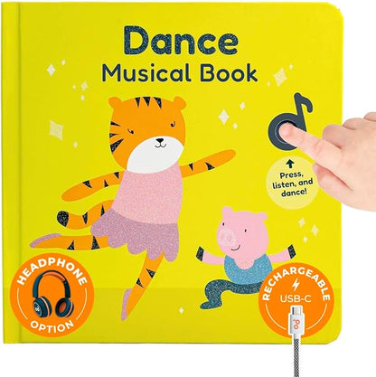 Cali's Books Dance to Classical Music Book Toddlers 1-3 Years Old - Nursery Rhymes Musical Book, Headphone Jack, Interactive Baby Sound Book, Singing Toy Children Girls, Learning Song Toy Toddler Boys
