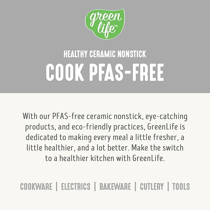 GreenLife Rice Cooker with Removable PFAS-Free Ceramic Nonstick Pot, 3-Cups