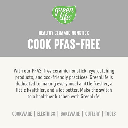 GreenLife Rice Cooker with Removable PFAS-Free Ceramic Nonstick Pot, 3-Cups
