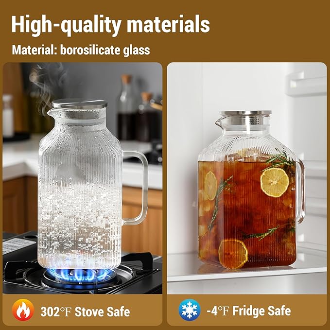 1 Gallon thickened Square Glass Pitcher
