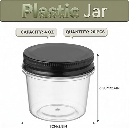 novelinks 4 oz Small Plastic Jars