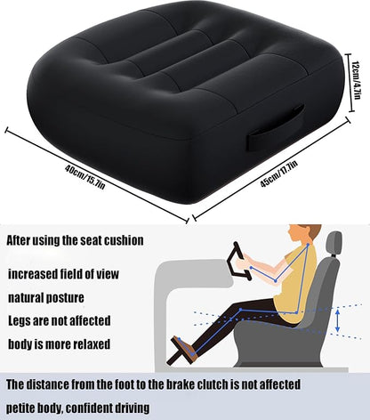 drivers seat booster cushion for adults/Car Booster Seat for Short Drivers/Increase The Field of View by 12cm/ 4.7in,Improve comfort，Ideal for suitable for car/office/home/wheelchair/Black