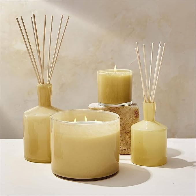 LAFCO New York Classic Candle, Chamomile Lavender - Pack of 2, 6.5 oz - 50-Hour Burn Time - Reusable, Hand Blown Glass Vessel - Made in The USA