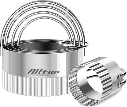 ALLTOP 5 Piece Round Biscuit Cutters