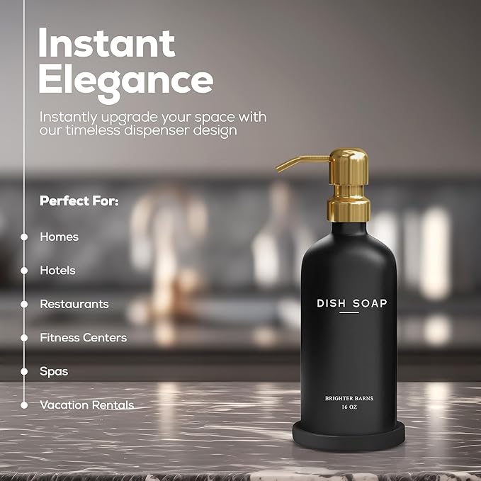 Luxury Glass Dish Soap Dispenser