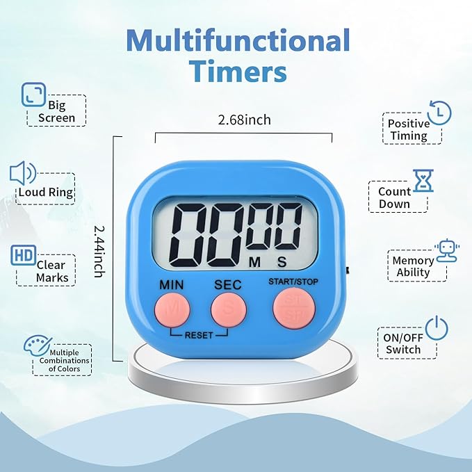 48 Pack Digital Kitchen Timer Magnetic Digital Timer