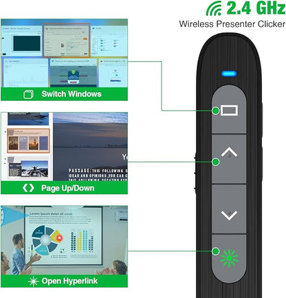 2 in 1 USB Type C Rechargeable Presentation Clicker