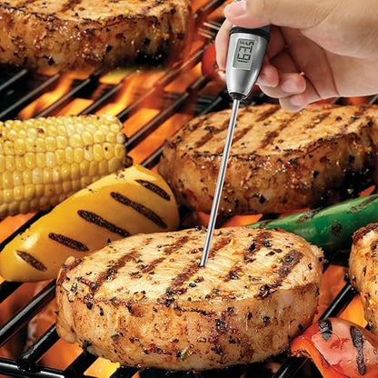 ThermoPro TP02S (2 Pack) Instant Read Meat Thermometer Digital Cooking Food Thermometer with Super Long Probe for Grill Kitchen Sourdough Liquids Oil Bread Baking Yogurt Candy Making Accessory