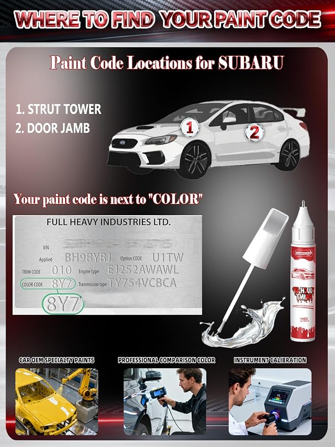 PAK Sunshine Orange Car Touch Up Paint for Subaru, Color Accurate Two-In-One Car Paint Scratch Repair Pen, Professional Scratch Remover for Vehicles Chips and Nicks Scuff