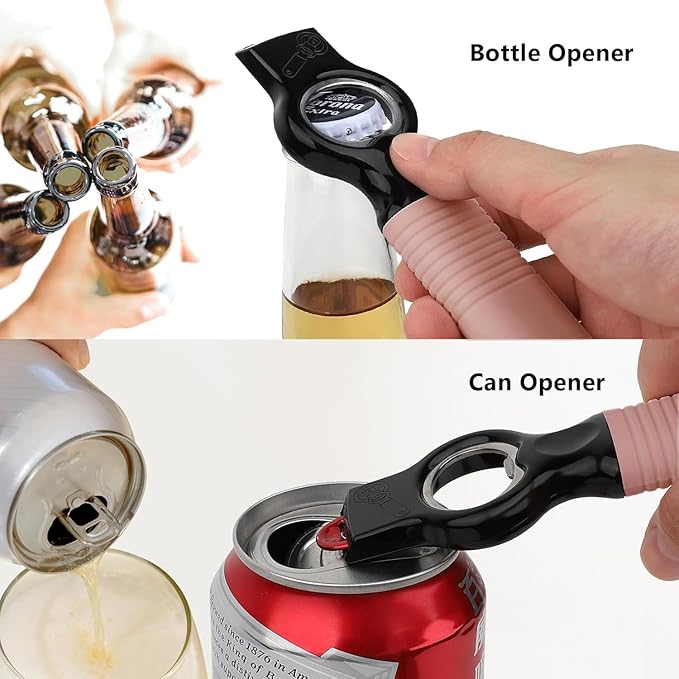 2-Pack Magnetic Beer Bottle Opener & Soda Can Opener, 2-in-1 Bottle Opener and
