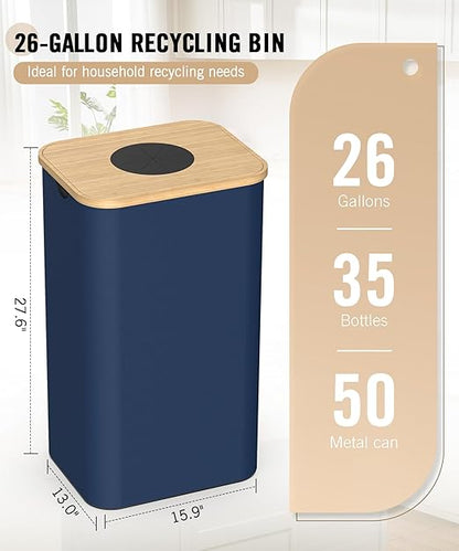 Recycling Bins for Kitchen, 26 Gallon Recycle Bin