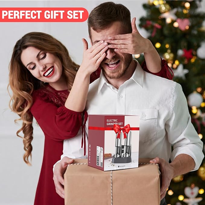 Electric Salt and Pepper Grinder Set