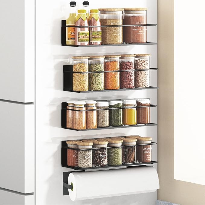 Magnetic Spice Rack For Refrigerator, Magnetic Fridge Shelf For Kitchen