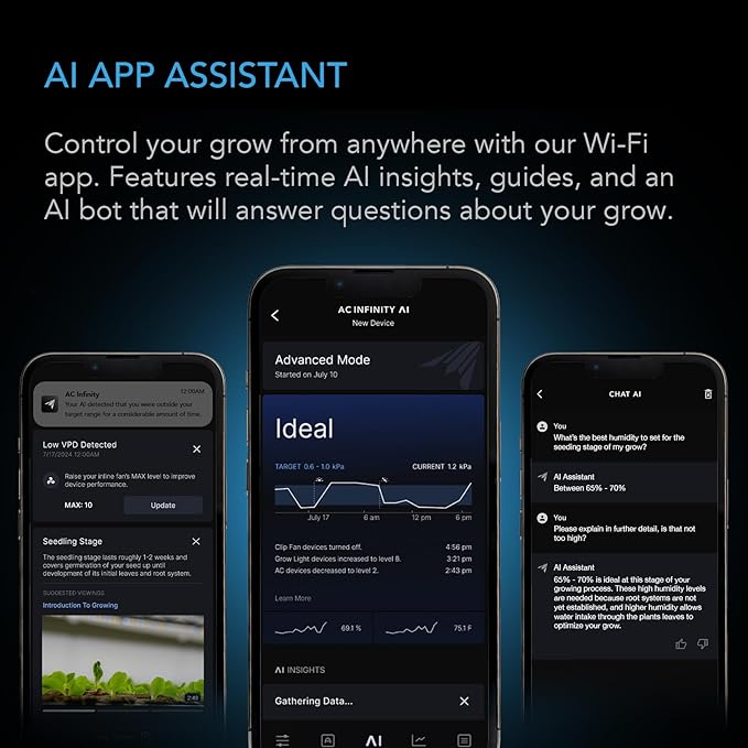 AC Infinity Controller AI+ Environmental Controller, Dynamic AI Controls Grow