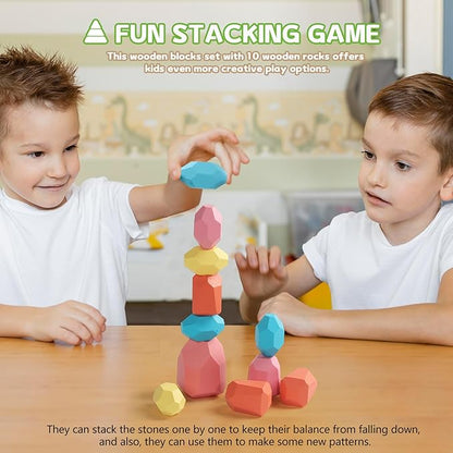 Montessori Toys for 3 Year Old Fine Motor Skills Toys for 5 Year Old Wooden Board Game - Educational Toys with Colorful Sticks, Dice & Stones, Family Game Gifts for Age 4 5 6 7 8 Boys Girls