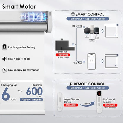 Motorized Blackout Smart Roller Blinds