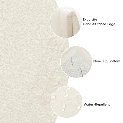 Baby Play Mat for Floor,1.3" Thick Memory Foam Tummy Time Mat for Toddlers,Infants,Kids,Water-Repellent Soft Nursery Rug,Extra Large Non Slip for Crawling&Yoga,Tatami Style for Living Room(Cream)