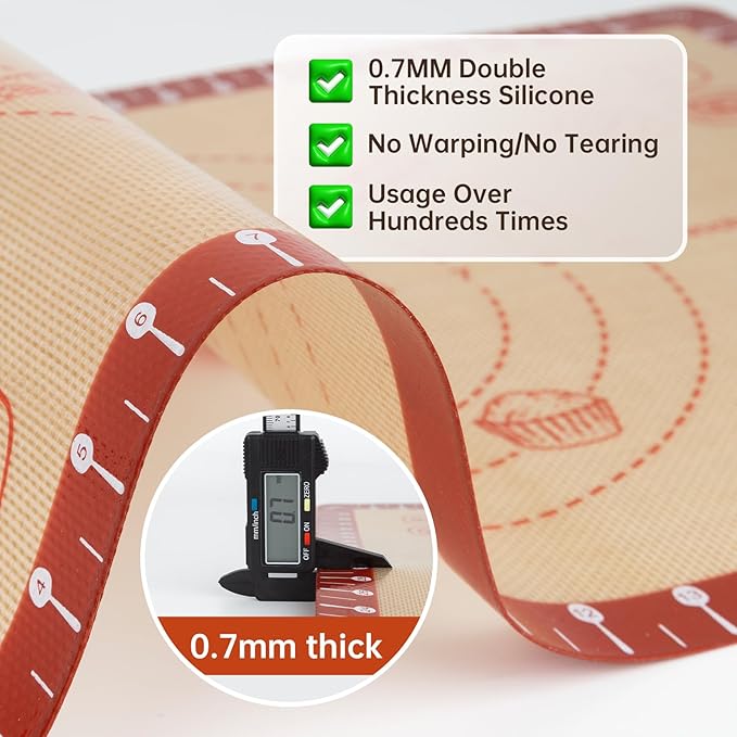 Extra Thick Silicone Mat for Baking, Silicone Baking Mat