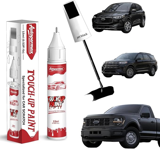 Black Touch Up Paint for Subaru, Exact Color Match Car Paint Scratch Repair, Quick and Easy Fix Chips and Nicks Scuff(Jet black)