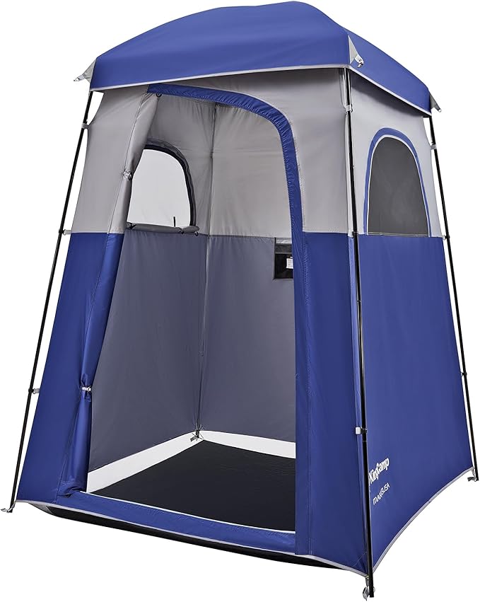 KingCamp Shower Tent, Portable Privacy Tent Outdoor Camping 1/2 Room Toilet Tents with Shower Bag & Dressing Room for Beach, Camping & Hiking