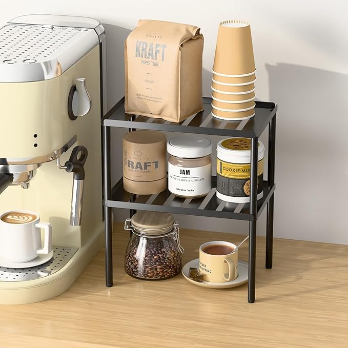 Cabinet Organizer Shelf, 2 Tier Kitchen Cabinet Organizer