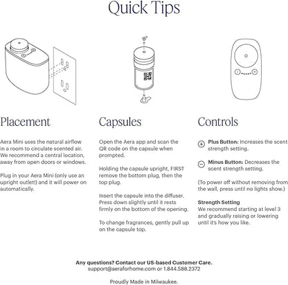 Aera Mini Home Fragrance Diffuser Plug-in: Smart Home App Aroma Control