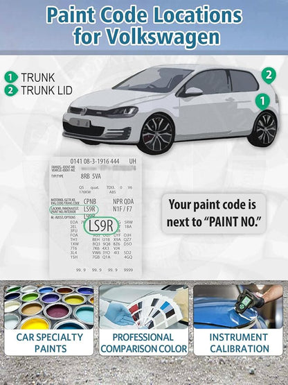LC9X/2T Deep Black Pearl Touch Up Paint for Volkswagen, Exact Color Match Car Paint Scratch Repair Remover Pen Kit Quick & Easy Fix Vehicle Chips and Automotive Nicks Scuff