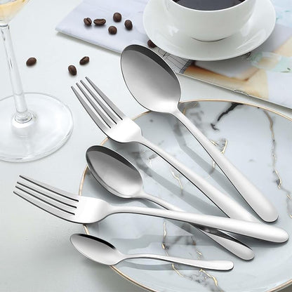 Pleafind 36Pcs Coffee Spoons, 4.7 Inch Spoons Silverware, Stainless Steel Tea Spoon, Mini Spoon, Mirror Polished Teaspoons for Home, Kitchen, Restaurant, Dishwasher Safe