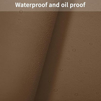 Leather Table Cover,1.8mm Thick,12x48 Inch Desk Cover,Dresser Cover Top,Dresser Protector Top,Dresser Cover,End Table Cover.(Mud Color+Champagne Gold,12x48)