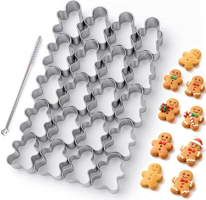 AIERSA Mini Gingerbread Cookie Cutter, Small Christmas Cookie Cutters, 1 Inch