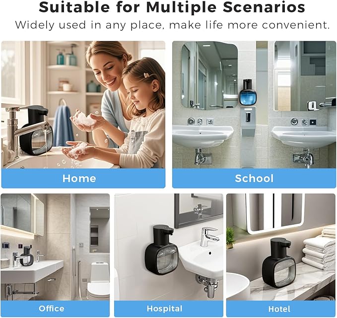 Automatic Liquid Soap Dispenser, 17oz/500ml Touchless Rechargeable